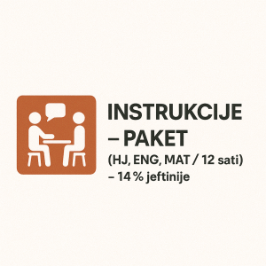 Instrukcije – PAKET (HJ, ENG, MAT / 12 sati) – 14% jeftinije