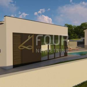 Istra, Labin, moderna prizemnica s bazenom i ljetnom kuhinjom