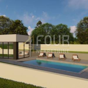 Istra, Labin, moderna prizemnica s bazenom i ljetnom kuhinjom