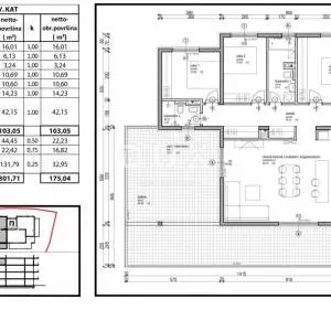 ISTRA, TAR - 3SS+DB Penthouse s krovnom terasom, smješten u visoko kvalitetnoj novogradnji na svega 350m od mora