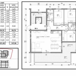 ISTRA, TAR - 3SS+DB Penthouse s krovnom terasom, smješten u visoko kvalitetnoj novogradnji na svega 350m od mora