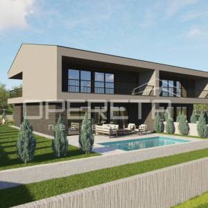 Kuća s bazenom, novogradnja, Istra, Višnjan okolica NKP 219,85m2