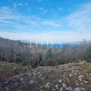 Labin, okolica, građevinski teren sa pogledom na more