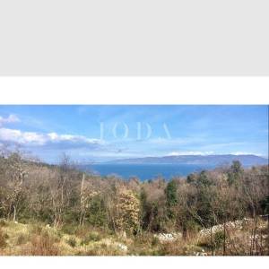 Labin, okolica, građevinski teren sa pogledom na more