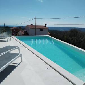 Labin, okolica, nova Villa sa prekrasnim pogledom na more