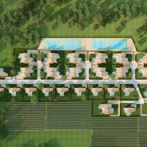 Labin, okolica, projekt Villa sa započetom gradnjom