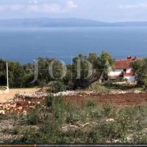 Labin, okolica, zemljište sa dozvolom za gradnju Ville sa pogledom na more