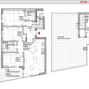 Luksuzan penthouse sa vlastitom krovnom terasom