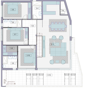 Luksuzni apartman s bazenom i krovnom terasom