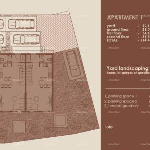 Medulin, Moderni troetažni apartman s pogledom na more, A1
