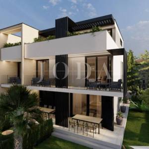 Moderan apartman s vrtom i terasom, novogradnja, otok Krk