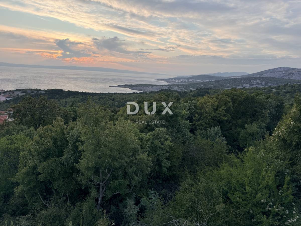 NOVI VINODOLSKI, KLENOVICA - teren s panoramskim pogledom za villu ili stambenu zgradu