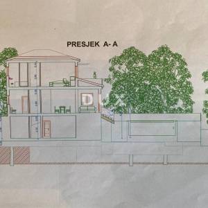 OPATIJA, LOVRAN - građevinsko zemljište 2.078 m2 s pogledom na more i GRAĐEVINSKOM DOZVOLOM za samostojeću kuću s bazenom! PRIL...