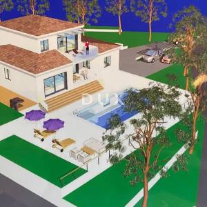 OPATIJA, LOVRAN - građevinsko zemljište 2.078 m2 s pogledom na more i GRAĐEVINSKOM DOZVOLOM za samostojeću kuću s bazenom! PRIL...