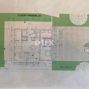 OPATIJA, LOVRAN - građevinsko zemljište 2.078 m2 s pogledom na more i GRAĐEVINSKOM DOZVOLOM za samostojeću kuću s bazenom! PRIL...