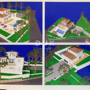 OPATIJA, LOVRAN - građevinsko zemljište 2.078 m2 s pogledom na more i GRAĐEVINSKOM DOZVOLOM za samostojeću kuću s bazenom! PRIL...