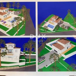 OPATIJA, LOVRAN - građevinsko zemljište 2.078 m2 s pogledom na more i GRAĐEVINSKOM DOZVOLOM za samostojeću kuću s bazenom! PRIL...