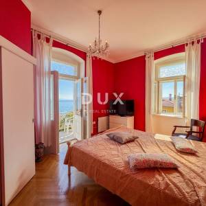 OPATIJA, LOVRAN- prekrasna prilika za kupnju povijesnog stana u vili, drugi red do mora, terasa i pogled