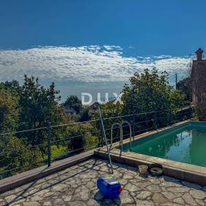 OPATIJA - samostojeća kuća s bazenom i kvalitetnom okućnicom, privatnost i predivan pogled na more