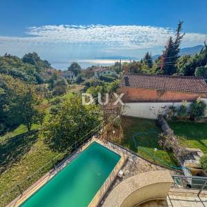 OPATIJA - samostojeća kuća s bazenom i kvalitetnom okućnicom, privatnost i predivan pogled na more