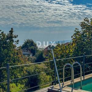 OPATIJA - samostojeća kuća s bazenom i kvalitetnom okućnicom, privatnost i predivan pogled na more