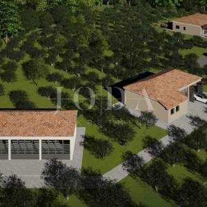 Prekrasno imanje 14.050m2 sa novoizgrađenom prizemnicom i dozvolom za još jednu kuću,Barban okolica