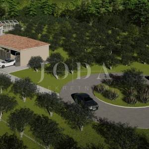 Prekrasno imanje 14.050m2 sa novoizgrađenom prizemnicom i dozvolom za još jednu kuću,Barban okolica