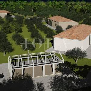 Prekrasno imanje 14.050m2 sa novoizgrađenom prizemnicom i dozvolom za još jednu kuću,Barban okolica