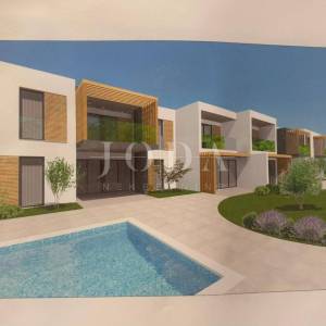 Rabac, građevinsko zemljište sa građevinskom dozvolom, projektom i pogledom na more
