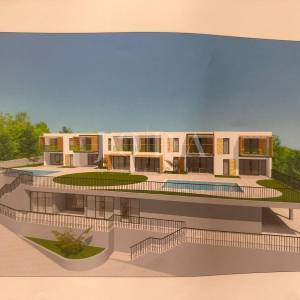 Rabac, građevinsko zemljište sa građevinskom dozvolom, projektom i pogledom na more