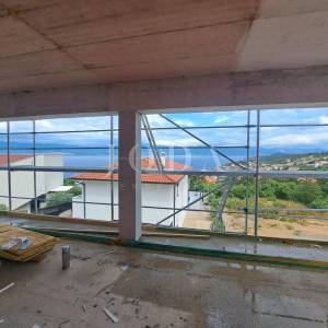 Vrbnik, novogradnja - stan s otvrenim pogledom na more