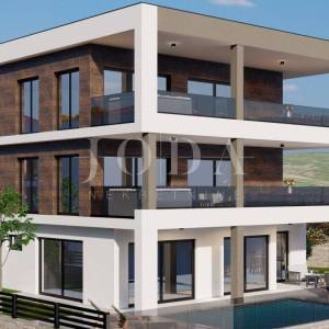 Vrbnik, novogradnja - stan s otvrenim pogledom na more