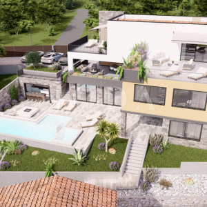 Vrbnik, vila sa bazenom