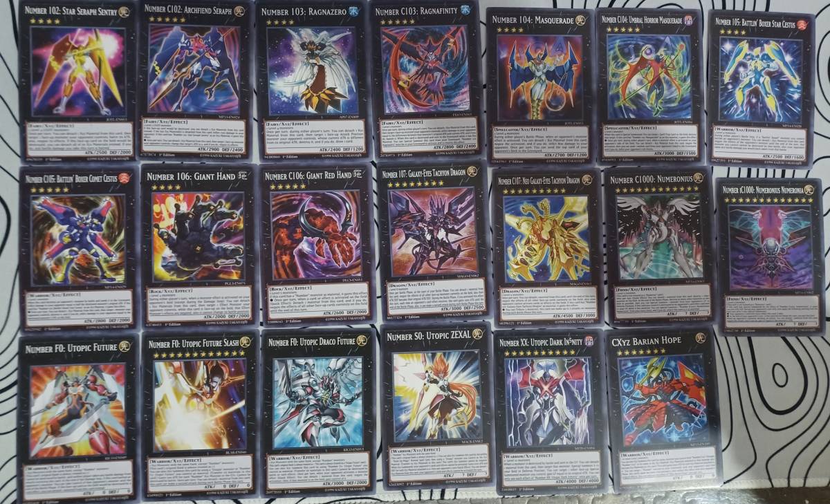 Yu-Gi-Oh ZEXAL set 150 karata - svi brojevi i chaos brojevi