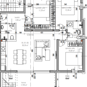 ZADAR, SUKOŠAN - Vrhunski penthouse! Podno grijanje, grijani bazen, 120 metara od mora, krovna terasa...! S6