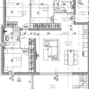 ZADAR, SUKOŠAN - Vrhunski penthouse! Podno grijanje, grijani bazen, 120 metara od mora, krovna terasa...! S5