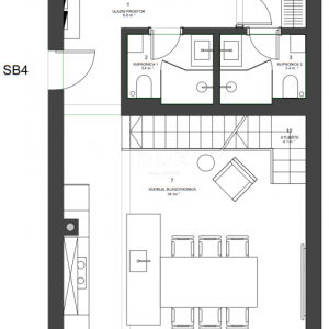 ZADAR, ZATON - Dvoetažni penthouse s prekrasnim pogledom 95 metara od mora! SB4