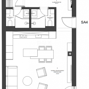 ZADAR, ZATON - Penthouse s prekrasnim pogledom 95 metara od mora! SA4