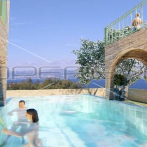 Zemljište, Supetar otok Brač, pogled na more i idejni projekt za 4 luksuzne vile