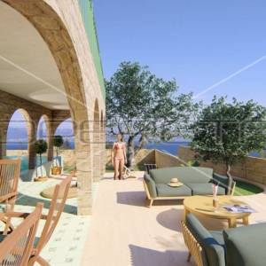 Zemljište, Supetar otok Brač, pogled na more i idejni projekt za 4 luksuzne vile