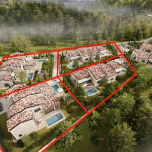 BARBAN - Građevinsko zemljište s projektom (duplex), 15 minuta do mora