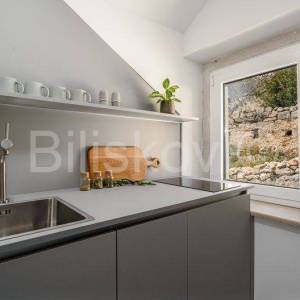 Brač, Murvica stan 20,8 m2, panoramski pogled na more