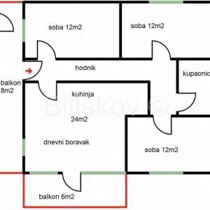 Brač, Splitska 3soban stan 91 m2, parking12 m2