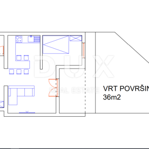 CRIKVENICA - Novouređeni 2S+DB stan s vlastitom okućnicom i pogledom na more