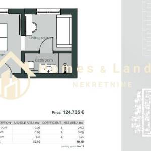 Crikvenica,centar,2-soban namješten stan (AP11)19,19m2+parking