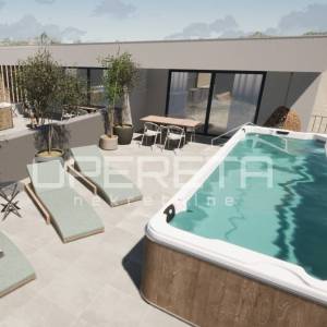 Dvoetažni stan s krovnom terasom, novogradnja