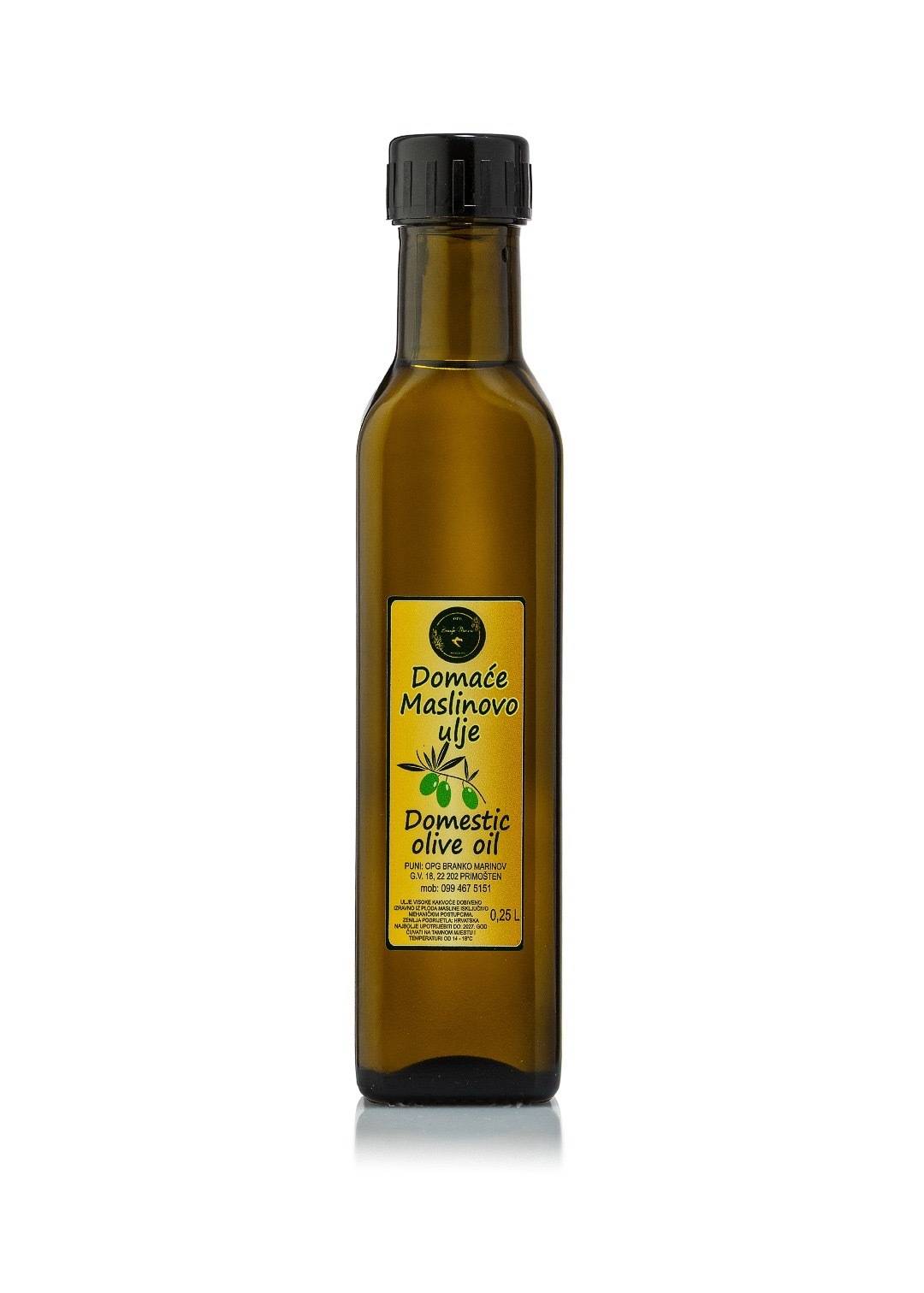 EKSTRA DJEVIČANSKO MASLINOVO ULJE – HLADNO PREŠANO OPG Branko Marinov