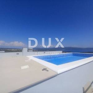 GRAD KRK, CENTAR - Dvoetažni penthouse s bazenom i panoramskim pogledom