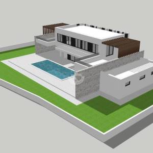 Hrvatska, Zadar, Privlaka – zemljište s projektom moderne vile i bazenom, 939 m² parcela, 256 m² stambene površine