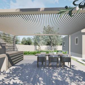Hrvatska, Zadar, Turanj – građevinsko zemljište, privatni kompleks bungalova s bazenom, do 618 m²